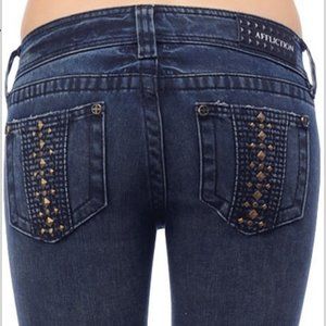 Affliction Jade Studded Denim Jeans